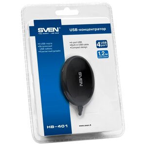USB-концентратор SVEN HB-401, разъемов: 4 (фото modal nav 4)