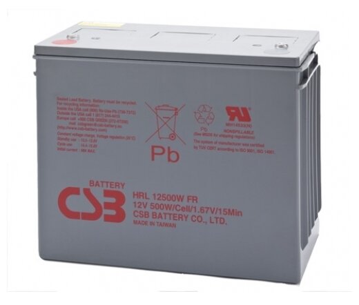 Аккумуляторная батарея CSB HRL 12500W 125 А·ч (фото modal 1)