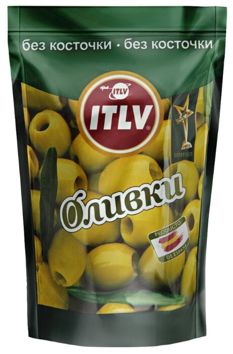 ITLV Оливки без косточки в рассоле, вакуумный пакет 195 г (фото modal 1)