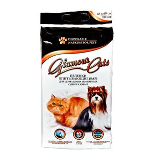 Пеленки для собак впитывающие Glamour Cats SAP 60х45 см (фото modal nav 1)