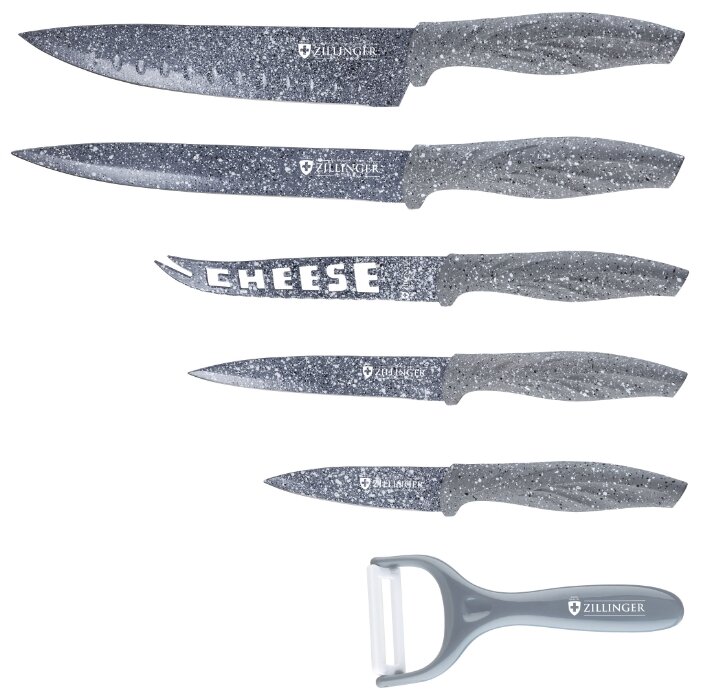 Набор Zillinger 5 ножей и овощечистка ZL-817 (фото modal 1)