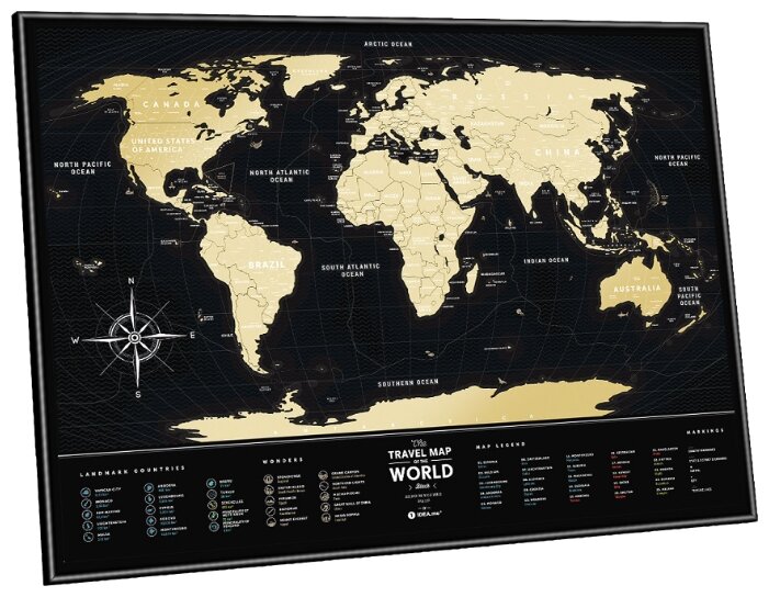 1DEA.me Скретч Карта Мира Black World (фото modal 1)