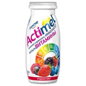 Кисломолочный напиток Actimel ягодный микс 2.5%, 100 г (фото modal nav 1)