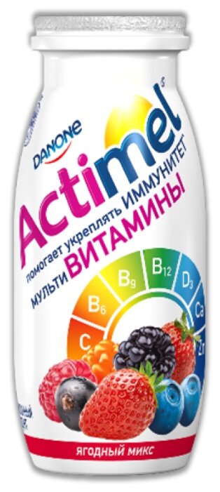 Кисломолочный напиток Actimel ягодный микс 2.5%, 100 г (фото modal 1)