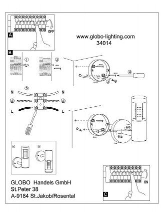 Globo Lighting Светильник уличный настенный светодиодный Devian 34014 (фото modal 2)