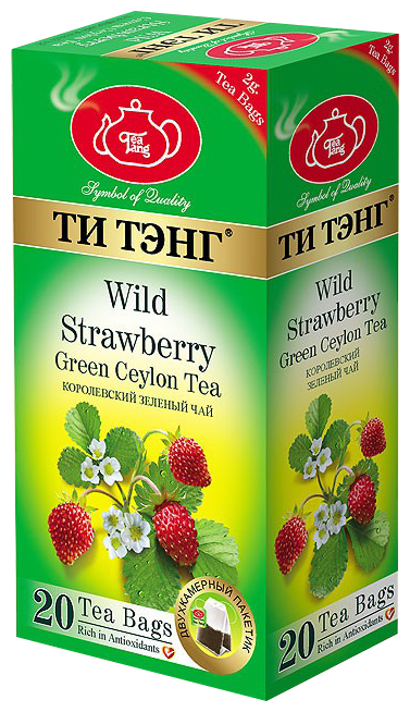 Чай зеленый Ти Тэнг Wild strawberry в пакетиках (фото modal 1)