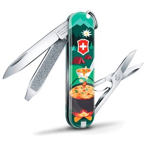 Нож многофункциональный VICTORINOX Classic LE 2019 Swiss mountain Dinner (7 функций) с чехлом (фото modal nav 3)