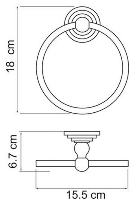 Держатель-кольцо WasserKRAFT Isar K-7360 (фото modal 3)
