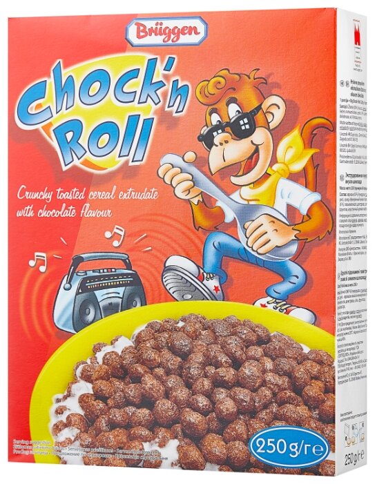 Готовый завтрак Bruggen Chock'n Roll шарики с шоколадом, коробка (фото modal 1)