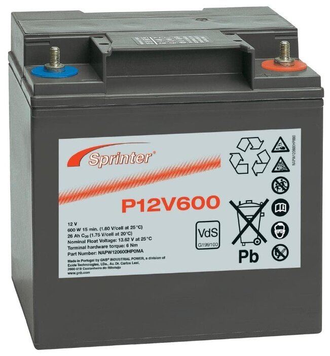Аккумуляторная батарея Sprinter P12V600 24 А·ч (фото modal 1)