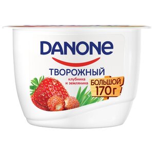 Творожный десерт Danone Продукт творожный клубника/земляника 3.6%, 170 г (фото modal nav 2)