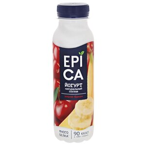 Питьевой йогурт EPICA вишня-банан 2.5%, 290 г (фото modal nav 1)