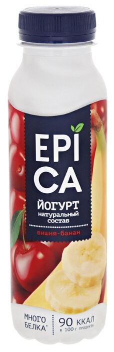 Питьевой йогурт EPICA вишня-банан 2.5%, 290 г (фото modal 1)
