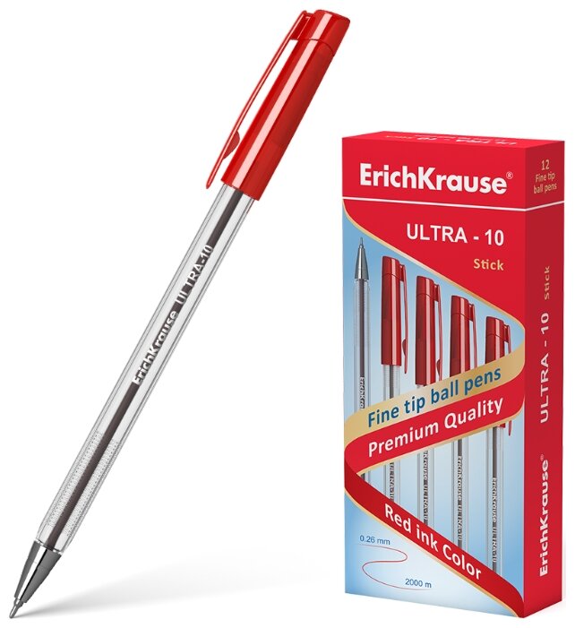 ErichKrause набор шариковых ручек Ultra-10 12 шт, 0.7 мм (фото modal 1)
