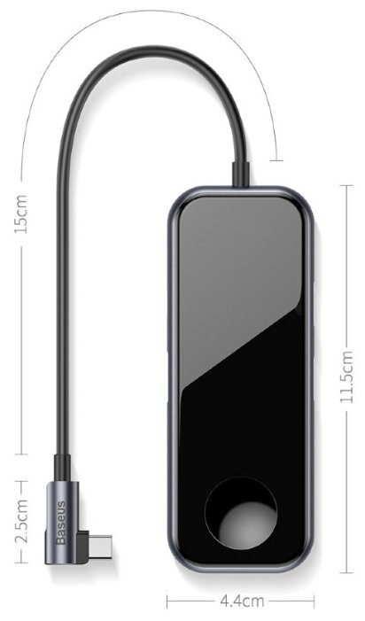 USB-концентратор Baseus Mirror Series Multifunctional HUB (CAHUB-AZ0G), разъемов: 3 (фото modal 5)