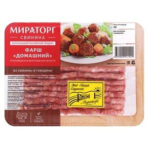 Фарш охлажденный Мираторг Домашний из свинины и говядины (фото modal nav 1)