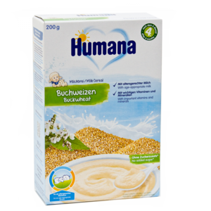 Каша Humana молочная гречневая (с 4 месяцев) 200 г (фото modal nav 1)