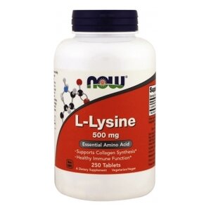 Аминокислота NOW L-Lysine 500 mg (250 таблеток) (фото modal nav 1)
