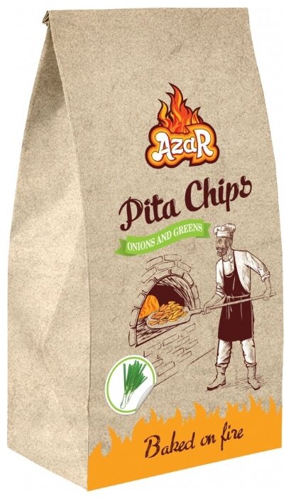 Чипсы Кавказские застолья Azar Pita chips пшенично-кукурузные со вкусом зеленого лука (фото modal 1)