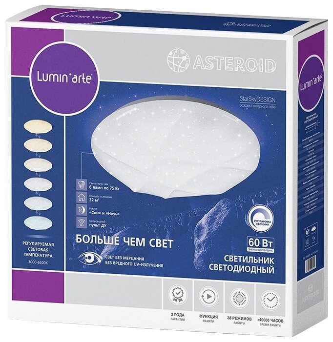 Светодиодный светильник Lumin'Arte CLL1660W-ASTEROID 60 см (фото modal 3)
