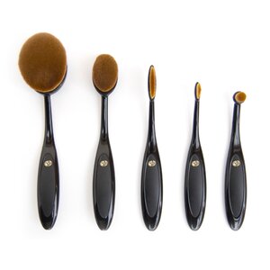 Набор кистей Rio Essential Microfibre Professional Oval Cosmetic Brush Collection, 5 шт. (фото modal nav 1)