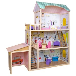 SunnyToy кукольный домик Алина с гаражом (фото modal nav 1)