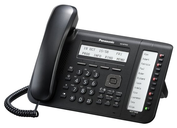 VoIP-телефон Panasonic KX-NT553 черный (фото modal 1)