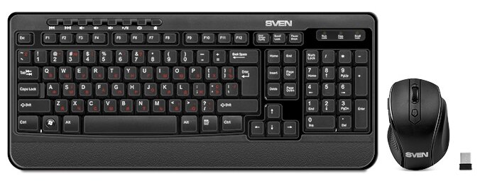 Клавиатура и мышь SVEN Comfort 3500 Wireless Black USB (фото modal 1)