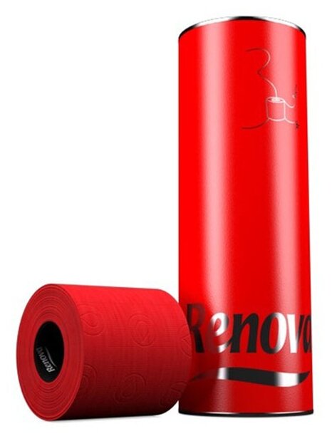 Туалетная бумага Renova Tube Red трёхслойная (фото modal 1)