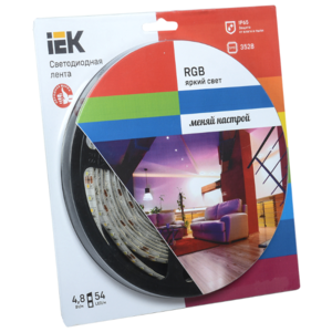 Светодиодная лента IEK ECO LED LSR-3528RGB54-4.8-IP65-12V 5 м (фото modal nav 1)