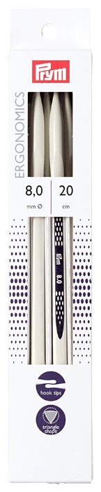 Спицы Prym чулочные Ergonomics диаметр 8 мм, длина 20 см (фото modal 1)