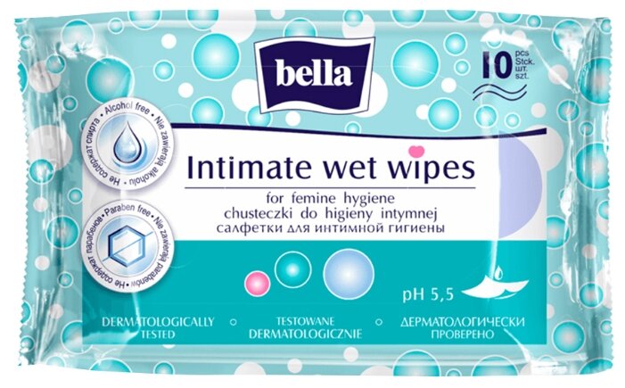 Bella Влажные салфетки для интимной гигиены, 10 шт (фото modal 1)