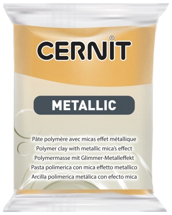 Полимерная глина Cernit Metallic золото (050), 56 г (фото modal 1)