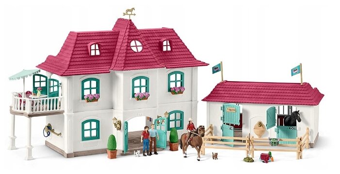 Игровой набор Schleich Большой конный двор с жилым домом и конюшней 42416 (фото modal 1)