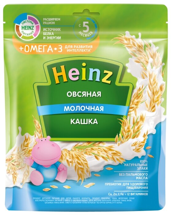 Каша Heinz молочная овсяная (с 5 месяцев) 200 г (фото modal 1)