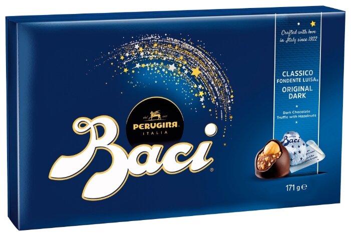Набор конфет Baci Original Dark из темного шоколада с начинкой из пралине и цельным лесным орехом 171 г (фото modal 1)