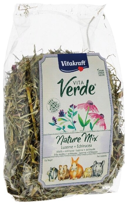 Лакомство для кроликов, грызунов Vitakraft Vita Verde Nature Mix люцерна и эхинацея (фото modal 1)