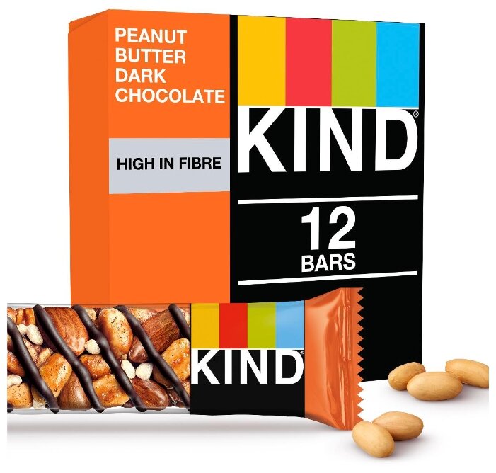 Ореховый батончик KIND Peanut Butter Dark Chocolate, 12 шт (фото modal 2)