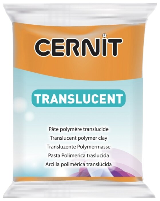 Полимерная глина Cernit Translucent оранжевая (752), 56 г (фото modal 1)