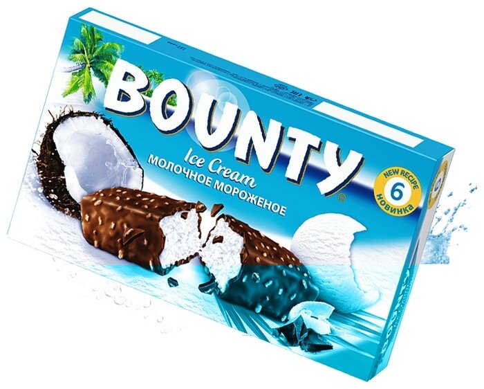 Мороженое Bounty молочное кокос в шоколадной глазури 235 г (фото modal 1)
