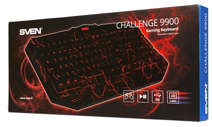 Клавиатура SVEN Challenge 9900 Black USB (фото modal 6)