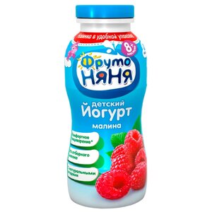 Йогурт питьевой ФрутоНяня с инулином малина (с 8-ми месяцев) 2.5%, 0.2 л (фото modal nav 1)