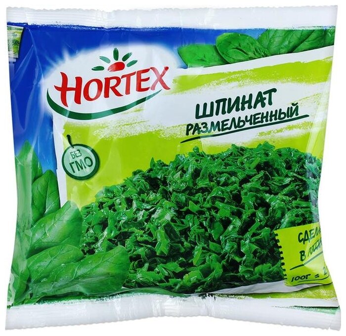 HORTEX замороженный шпинат рубленый 400 г (фото modal 1)