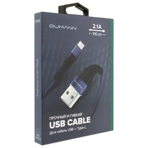 Кабель Qumann USB - USB Type C 1 м (фото modal nav 3)