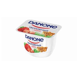 Творожный десерт Danone Продукт творожный клубника/земляника 3.6%, 170 г (фото modal nav 1)