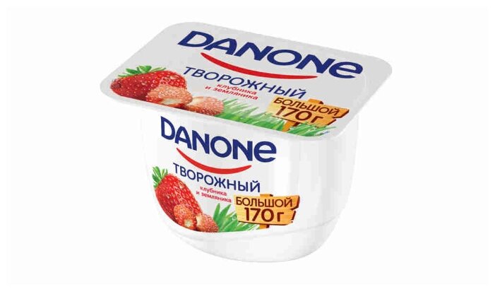 Творожный десерт Danone Продукт творожный клубника/земляника 3.6%, 170 г (фото modal 1)
