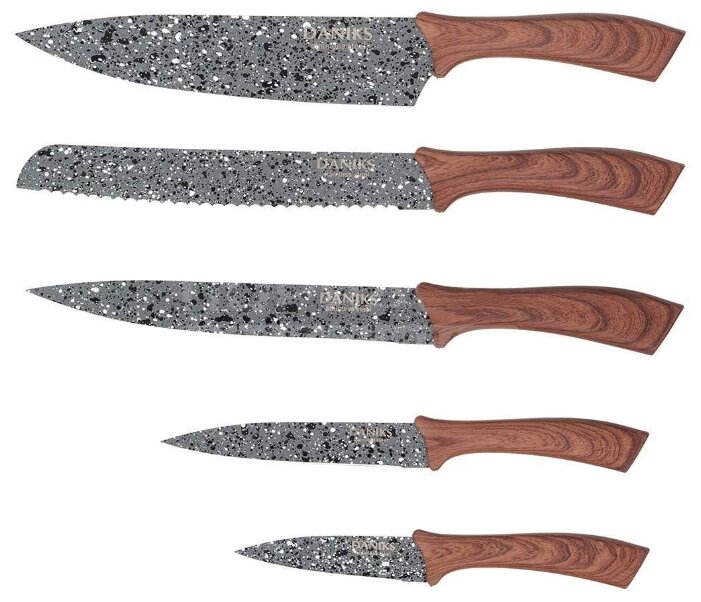 Набор Daniks 5 ножей с подставкой YW-A23 (фото modal 2)