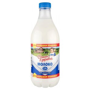 Молоко Домик в деревне пастеризованное 2.5%, 1.4 л (фото modal nav 1)