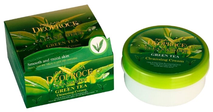 Deoproce крем очищающий для лица Premium с экстрактом зеленого чая (фото modal 2)