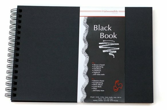 Альбом Hahnemuhle Black Book на спирали 29.7 х 21 см (A4), 250 г/м², 30 л. (фото modal 1)